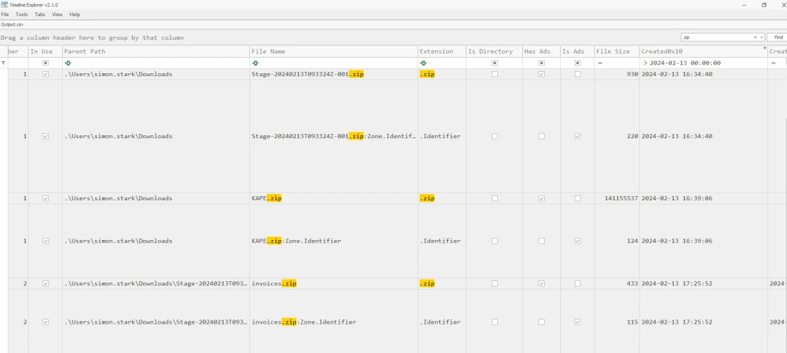 Analyse MFT et artefacts Windows